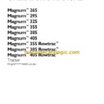 Case Magnum 265, 295, 325, 355, 385, 405 and Magnum 355, 385, 405 Rowtrac Tractor Operator Manual