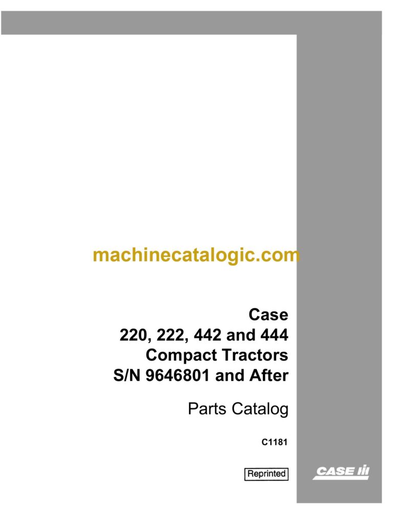 Case 220, 222, 442 and 444 Compact Tractors Parts Catalog