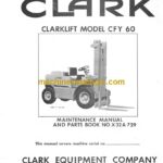 Clark Clarklift CFY60 Forklift Parts Manual (X32A)