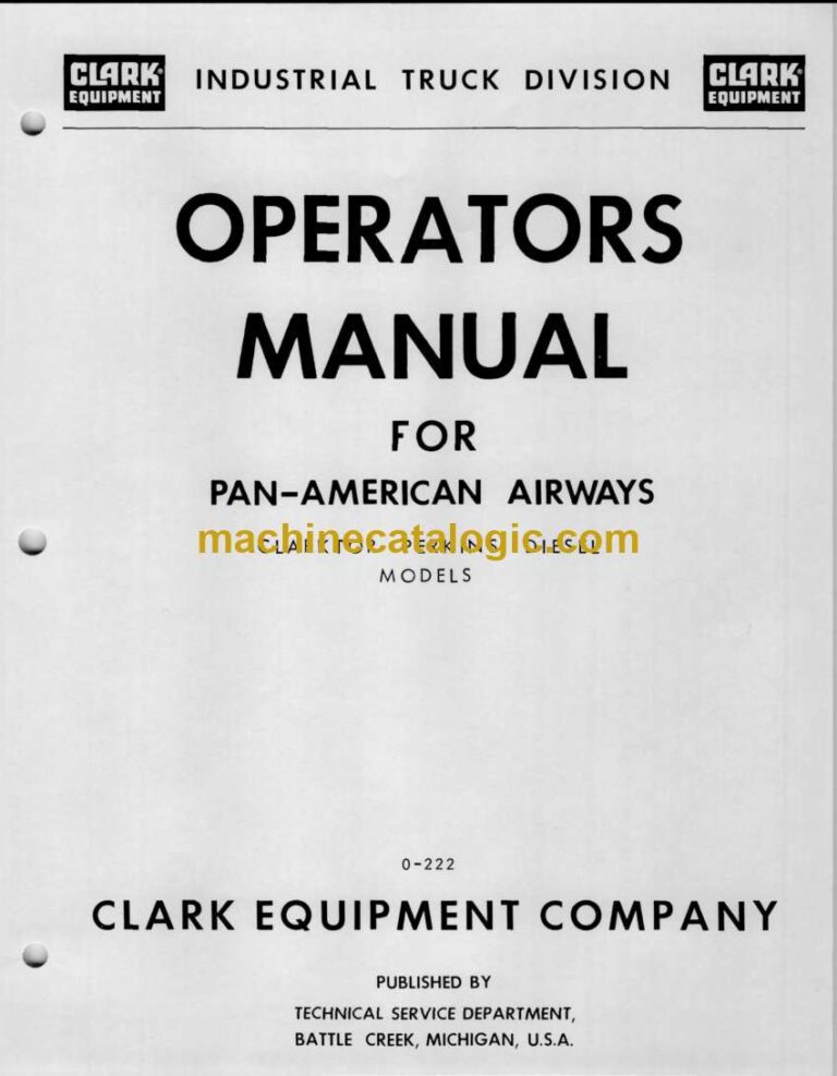 Clark Pan-American Airways Operators Manual (O-222)