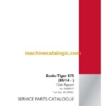 Case Ecolo-Tiger 875 Disk Ripper Service Parts Catalogue