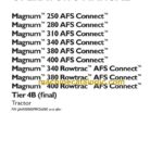 Case Magnum 250, 280, 310, 340, 380, 400 and Magnum 340, 380, 400 Rowtrac AFS Connect Tier 4B Final Tractor Operator Manual