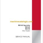 Case RD165 Specialty, RD165, RD195 Disc Header Service Manual