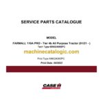 Case Farmall 110A Pro Tier 4B All Purpose Tractor Service Parts Catalogue