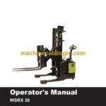 Clark WSRX30 Reachtruck Operators Manual (OM-742)