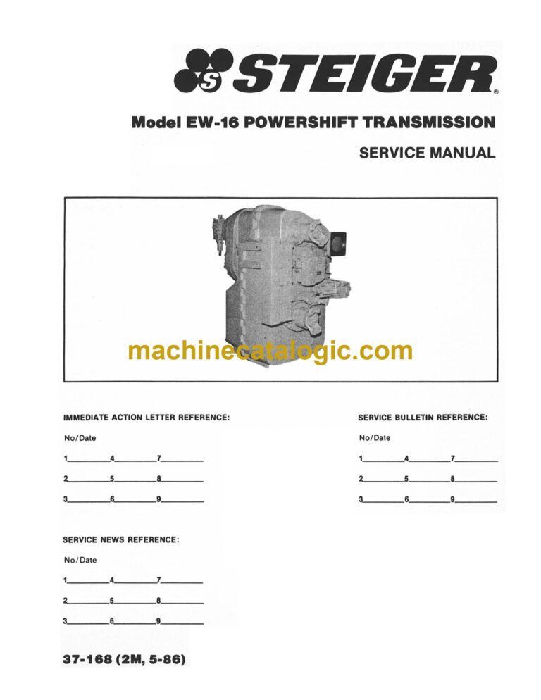 Steiger EW16 Powershift Transmission Service Manual