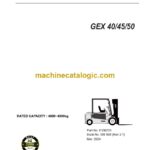 Clark GEX40, GEX45, GEX50 Forklift Service Manual (SM889)