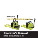 Clark HWXE30-40, PWXE30-40 Palletjack Operators Manual (OM-748)
