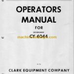 Clark CY6044 Forklift Operators Manual (O-176)
