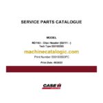 Case RD163 Disc Header Service Parts Catalogue