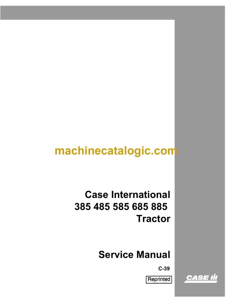 Case 385, 485, 585, 685, 885 Tractor Service Manual