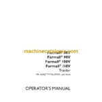 Case Farmall 80V, 90V, 100V, 110V Tractor Operator Manual