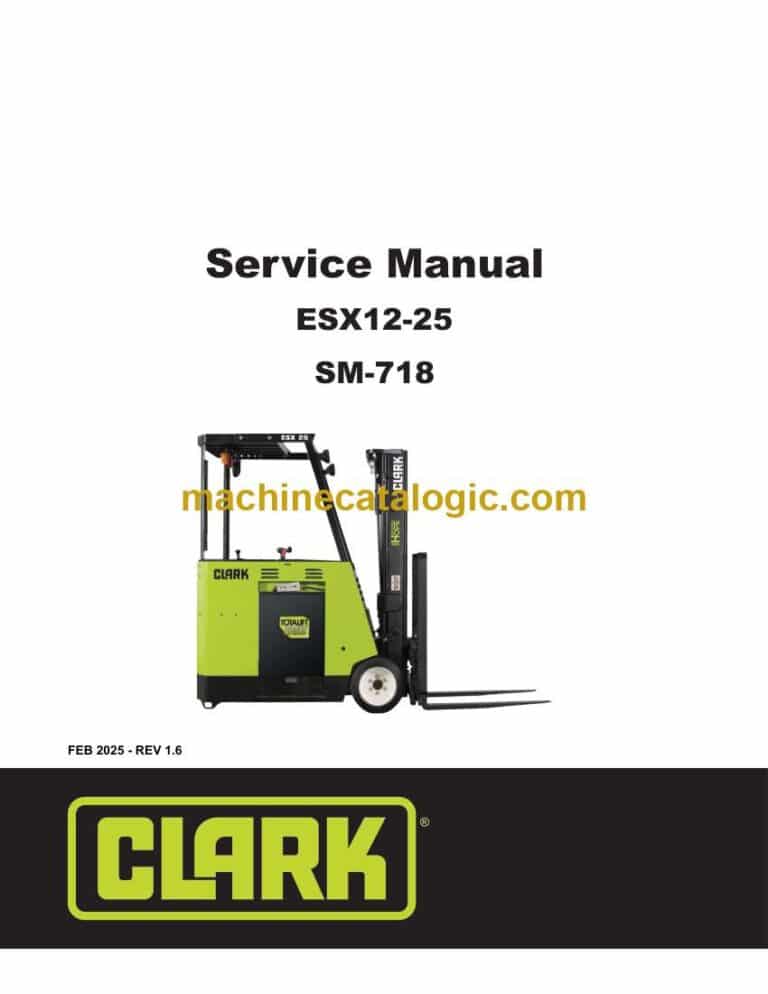 Clark ESX12-25 Forklift Service Manual (SM718)