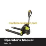 Clark WPL25 Palletjack Operators Manual (OM-745)