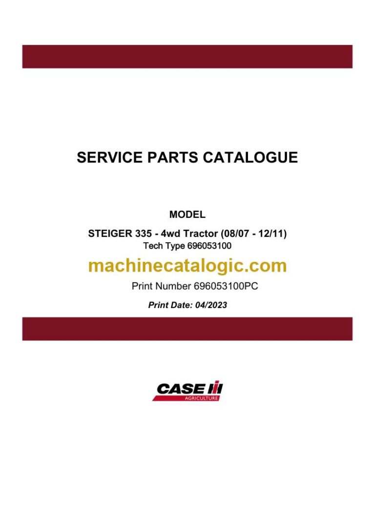 Case Steiger 335 4WD Service Parts Catalogue
