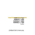 Case Farmall 75JX, 90JX, 100JX, 110JX Tractor Operator Manual