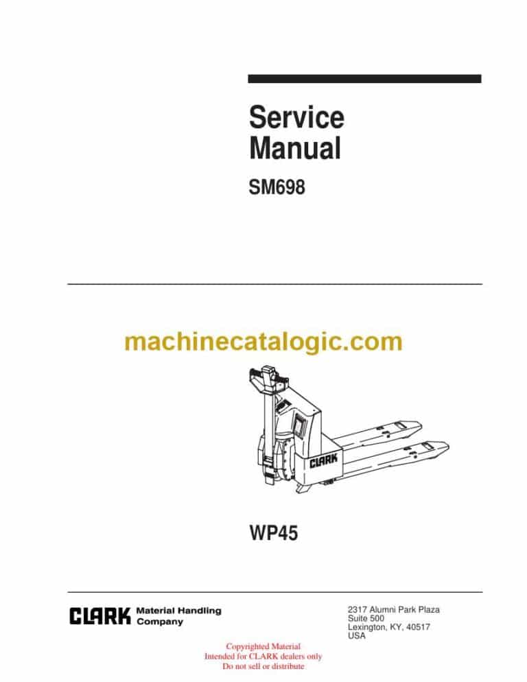 Clark WP45 Palletjack Service Manual (SM698)