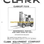 Clark Clarklift F50B Forklift Parts Manual (X6B2)