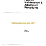 Clark P-HWP 465 Pallet Truck Planned Maintenance and Adjustment Procedures Manual (PMA541)