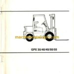 Clark GPX35, GPX40, GPX45, GPX50, GPX55 Forklift Operators Manual (OM-606)