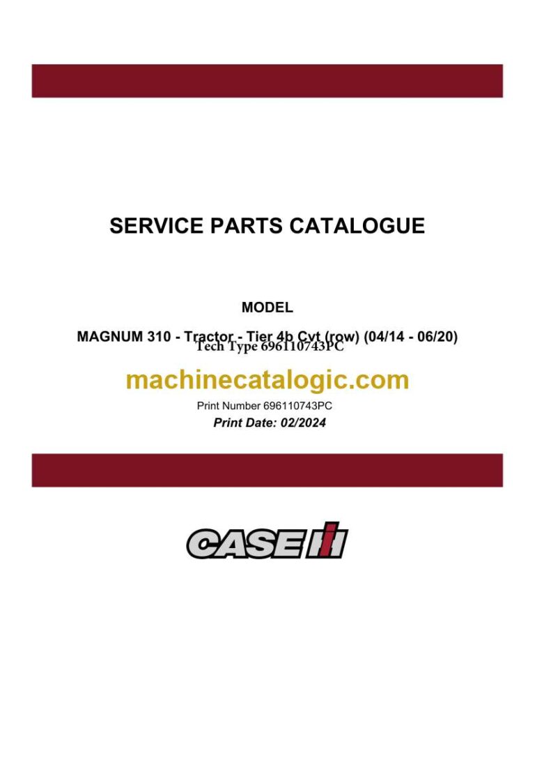 Case Magnum 310 Tier 4B Tractor Service Parts Catalogue