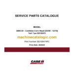 Case 3408-30 Combine Corn Head Service Parts Catalogue