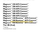 Case Magnum 250, 280, 310, 340, 380, 400 AFS Connect and 340, 380, 400 Rowtrac AFS Connect Tier 4B Final Tractor Operators Manual (91845748)