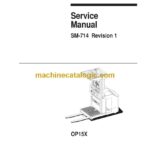 Clark OP15X Order Picker Service Manual (SM714)