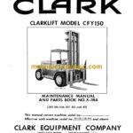 Clark Clarklift CFY150 Forklift Parts Manual (X38A)
