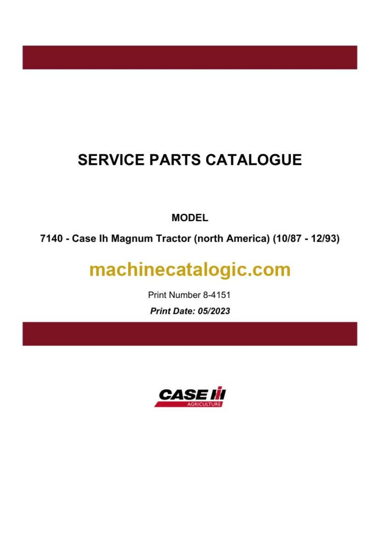 Case 7140 Magnum Tractor Service Parts Catalogue