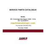 Case 870 Ecolo-Tiger Disk Ripper Service Parts Catalogue
