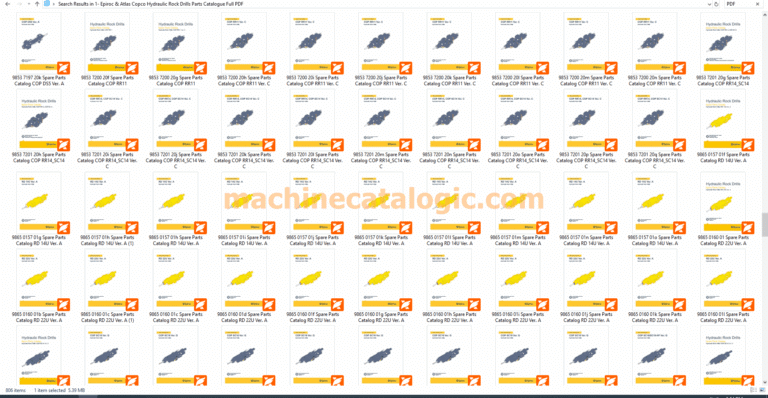 Epiroc & Atlas Copco Hydraulic Rock Drills Parts Catalogue Full PDF 2025