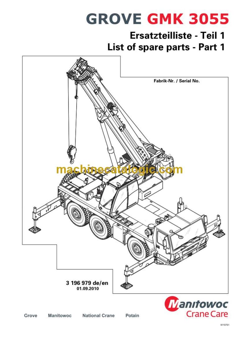 Grove GMK3055 Crane Parts Catalog (3 196 979)