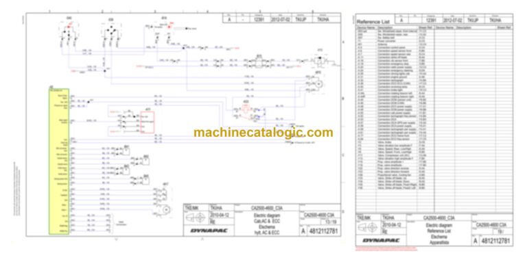 Dynapac CA602DCO Compaction Electrical Schematics Diagrams