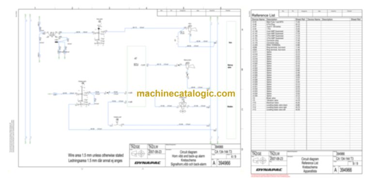Dynapac CA134PD Compaction Full Schematics Diagrams (Electrical and Hydraulic)