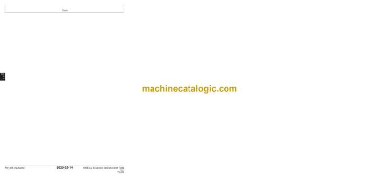 John Deere 690E LC Excavator Operation and Tests Technical Manual (TM1508)