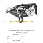 John Deere 132 Belt Pickup With Platform Parts Catalog (PC2210)