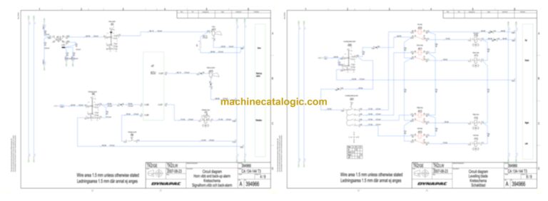 Dynapac CA134PDB Compaction Full Schematics Diagrams (Electrical and Hydraulic)