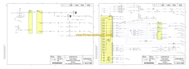 Dynapac CA6500PD Compaction Full Schematics Diagrams (Electrical and Hydraulic)