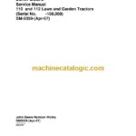 John Deere 110 and 112 Lawn and Garden Tractors Service Manual (SM2059)