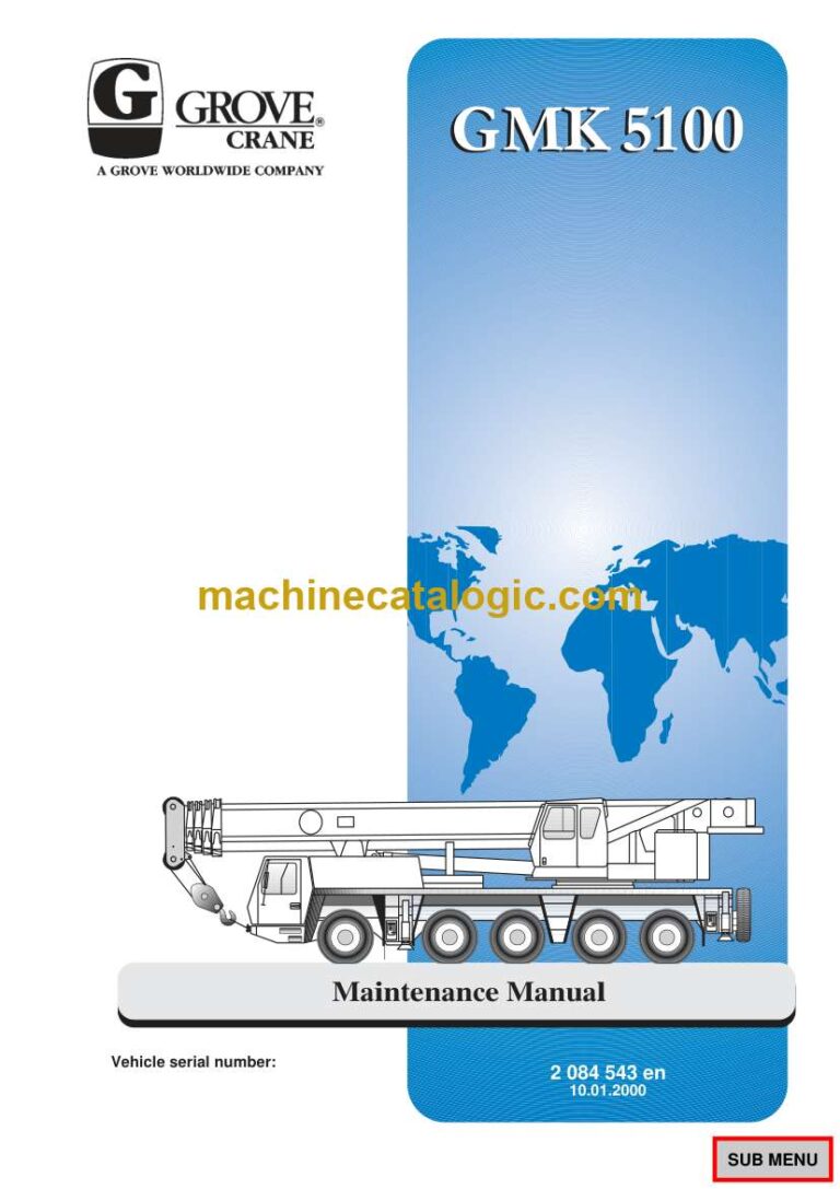 Grove GMK5100 Crane Maintenance Manual