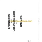 Grove GMK4080 Crane Parts Catalog (301157)