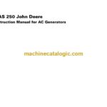 John Deere QAS 250 AC Generators Instruction Manual