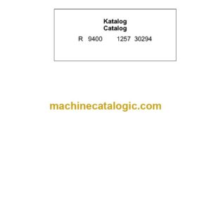 Liebherr R9400 Mining Excavator Parts Catalog (1257 30294)