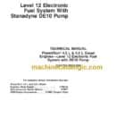 John Deere Powertech 4.5L & 6.8L Diesel Engines Level 12 Electronic Fuel System With Stanadyne DE10 Pump Technical Manual