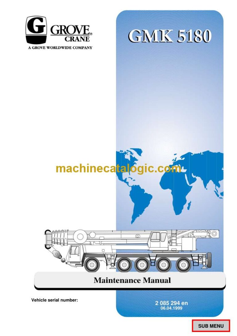 Grove GMK5180 Crane Maintenance Manual