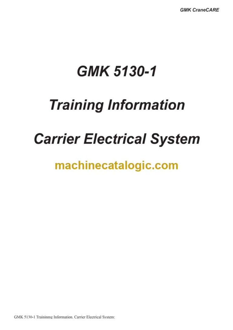 Grove GMK5130-1 Training Information