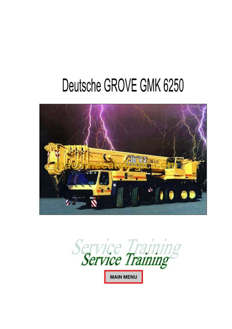 Grove GMK6250 Crane Service Training