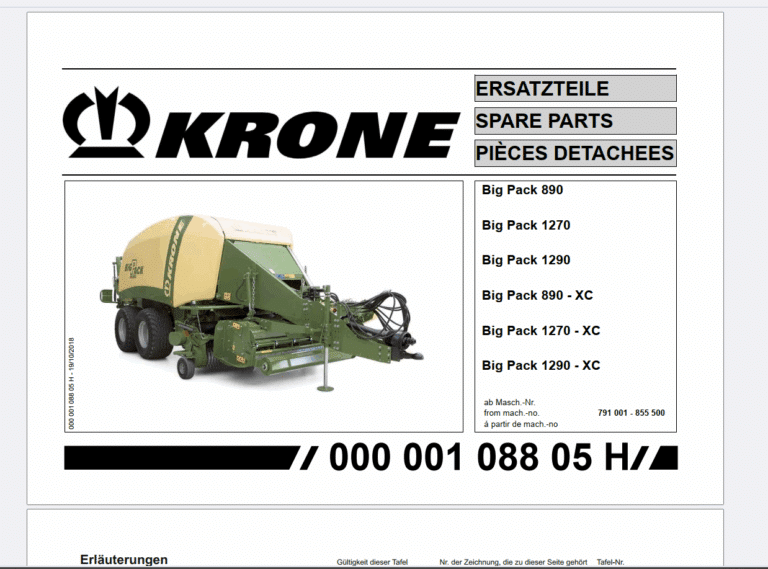 Krone Parts catalog