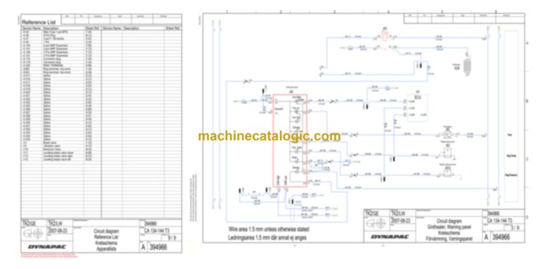 Dynapac CA144PD Compaction Full Schematics Diagrams (Electrical and Hydraulic)